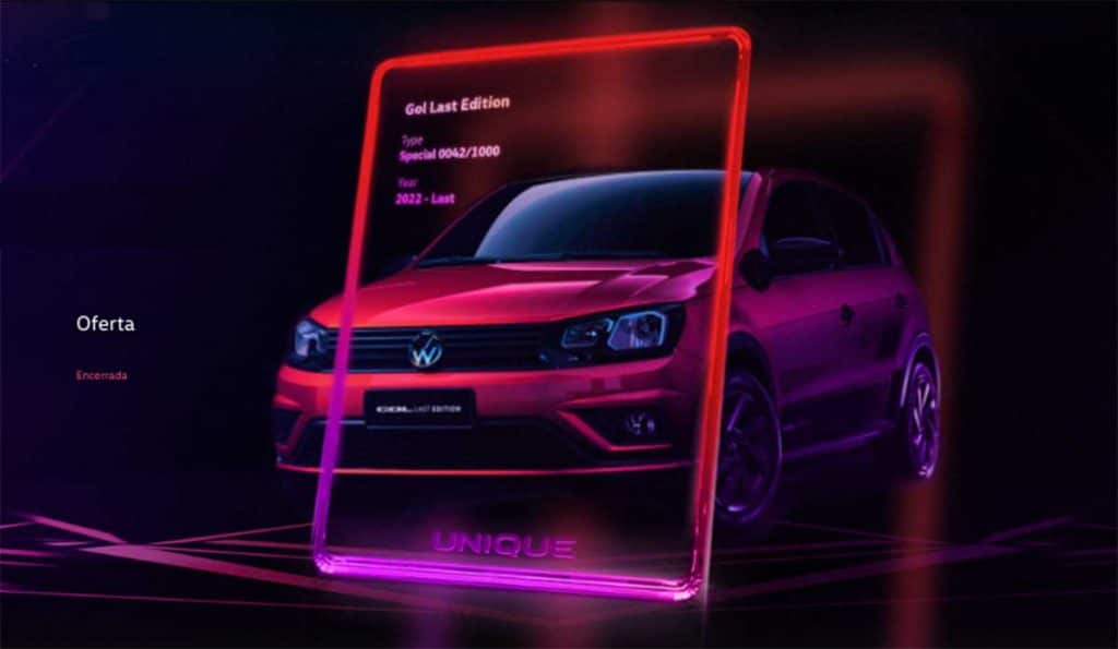Você está visualizando atualmente Volkswagen Gol Last edition é NFT leiloado por preço absurdo.