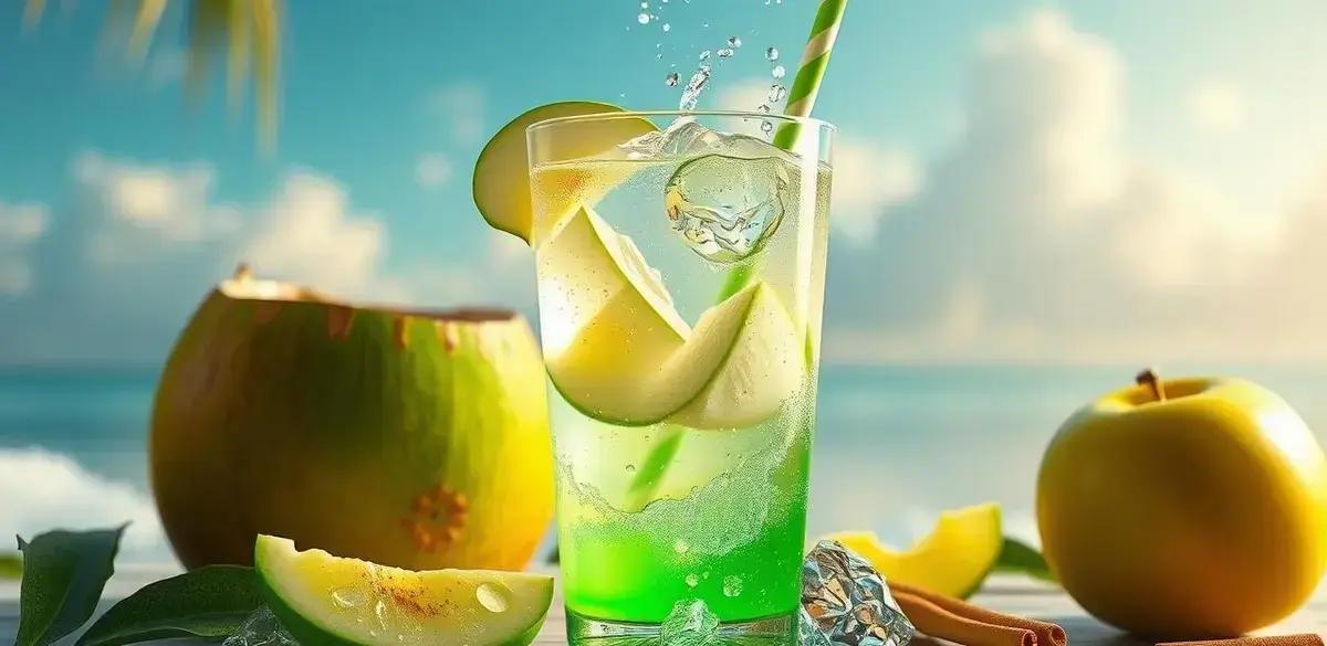 No momento, você está visualizando Água de Coco com Soda de Maçã Verde e Canela: Refresque-se com essa Delícia!