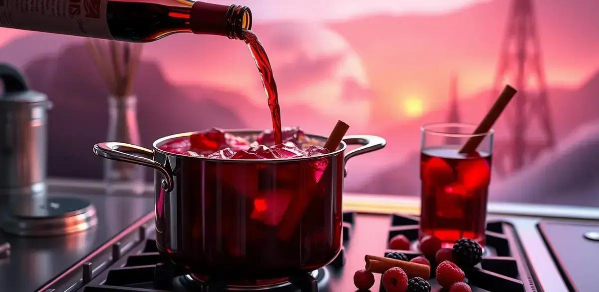 Método de Preparo do Vinho Tinto com Licor de Frutas