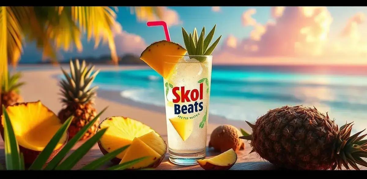 skol beats com agua de coco e abacaxi a receita refrescante para o verao