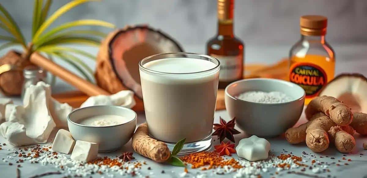 Ingredientes da Receita de Coquito com Licor de Café e Gengibre