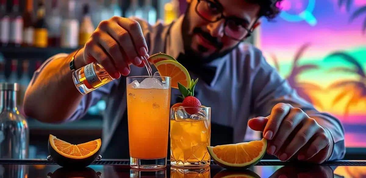 Como preparar Vodka com suco de manga e pimenta rosa