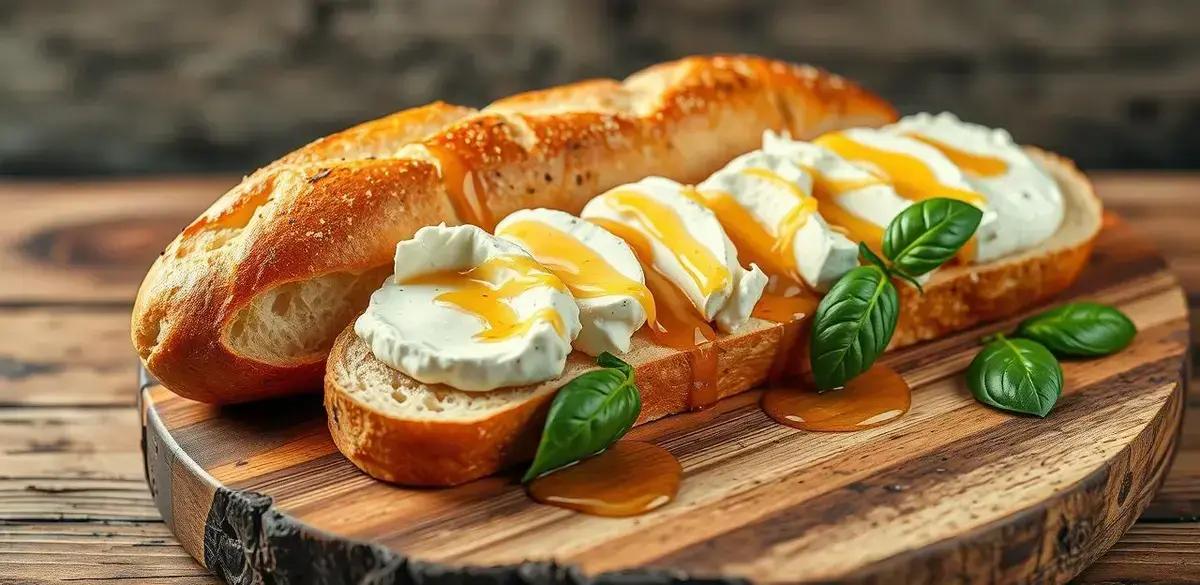 Ingredientes para Bruschetta de Queijo de Cabra e Mel