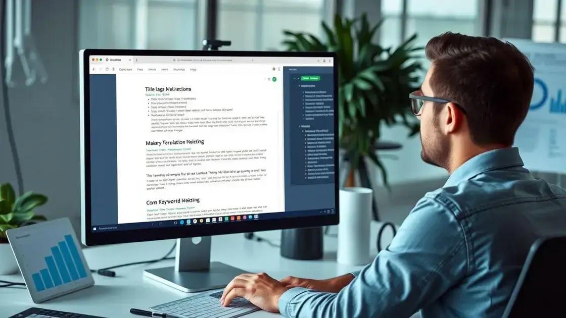 otimização on-page: títulos, meta description e palavras-chave