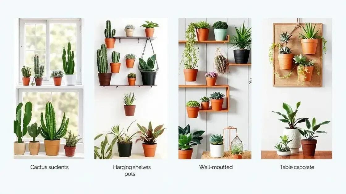 Onde e como posicionar cactos e suculentas