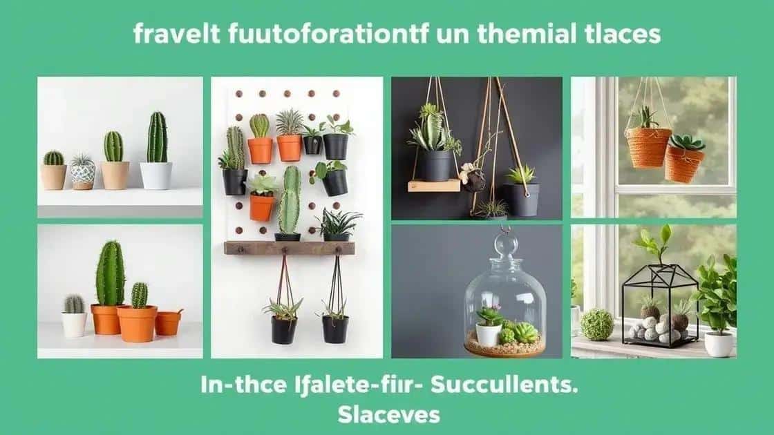 Ideias criativas para aplicar cactos e suculentas em espaços pequenos