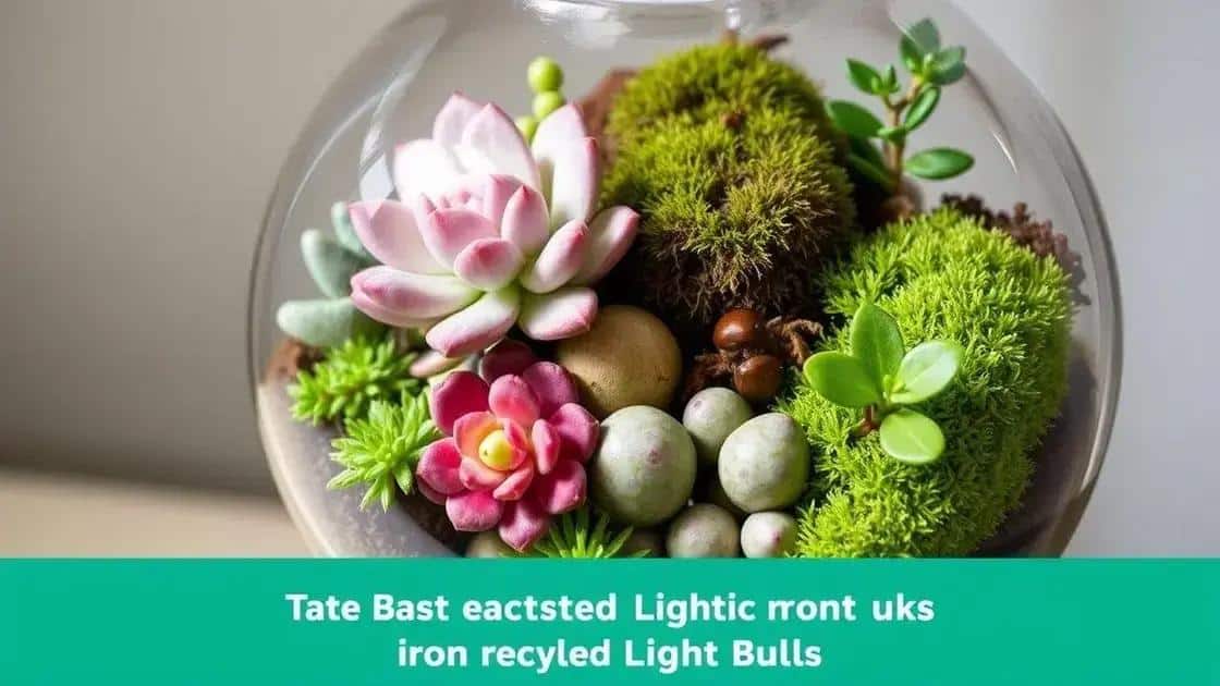 Melhores plantas para terrários de lâmpada