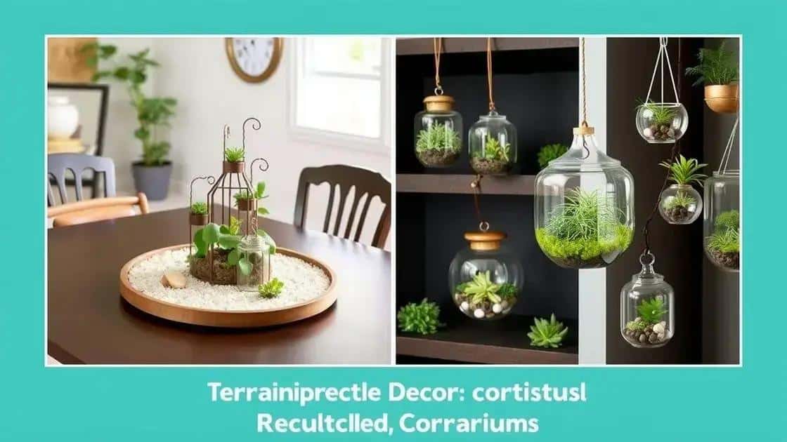 Ideias de decoração com terrários reciclados