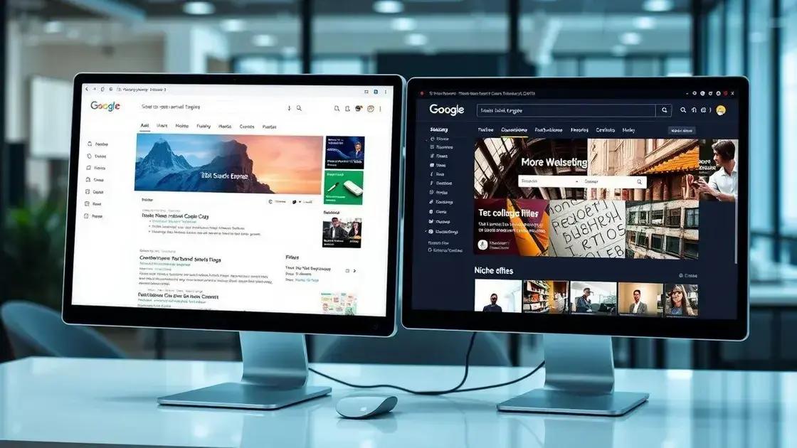 Principais diferenças entre buscadores gerais e específicos