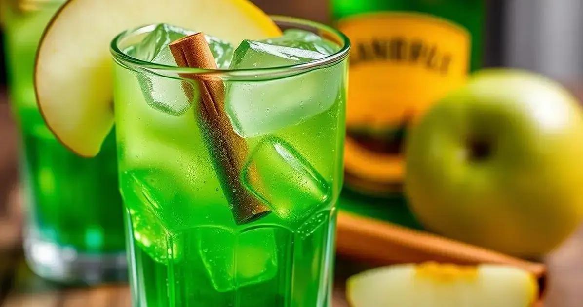 whisky com soda de maca verde e canela aprenda a preparar este drink delicioso