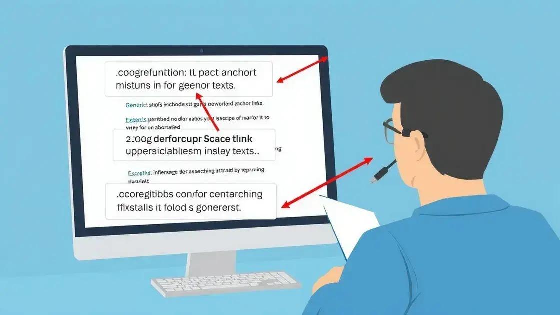 Erros comuns ao usar anchor text e como evitá-los
