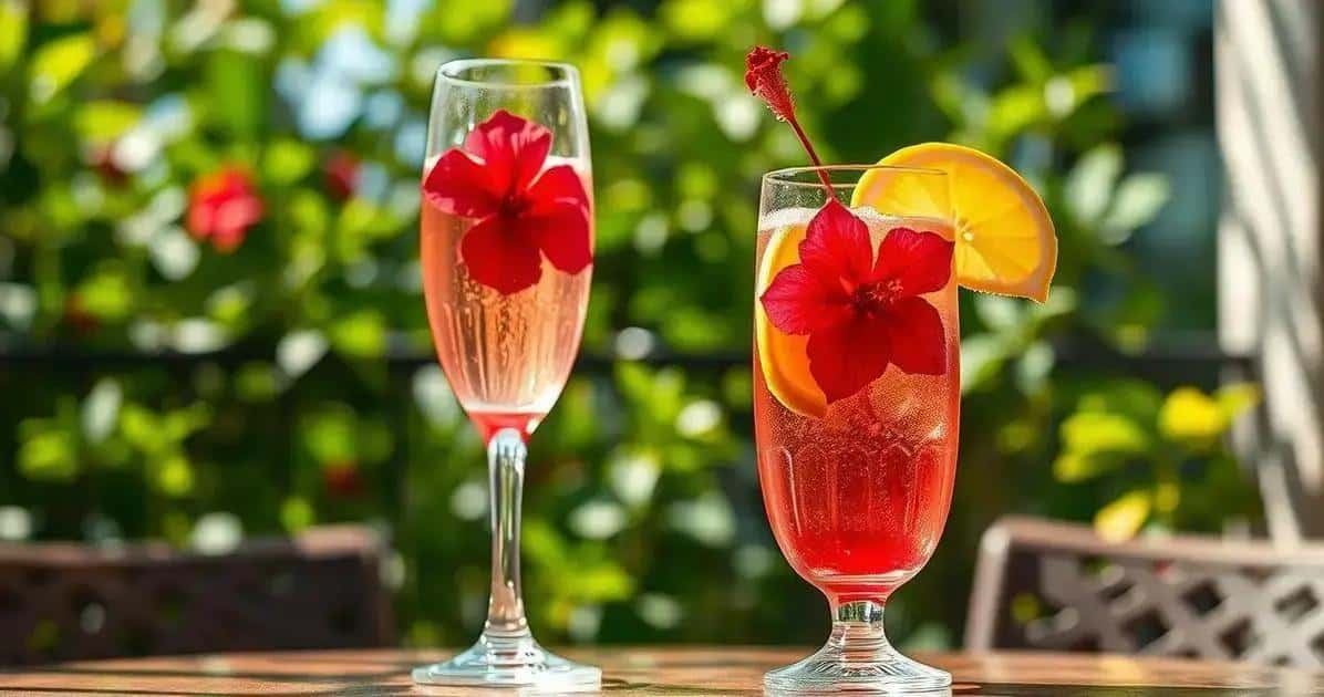 champagne com cha de hibisco e suco de limao experimente esta delicia refrescante