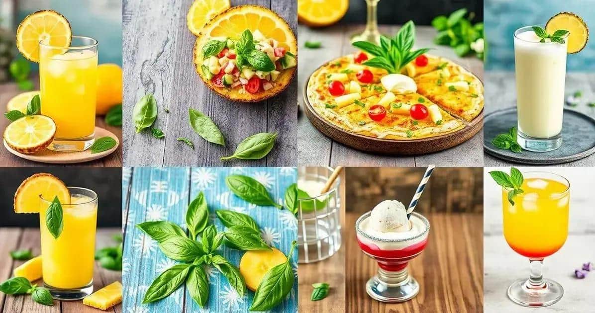 Variações de Receitas com Abacaxi e Manjericão