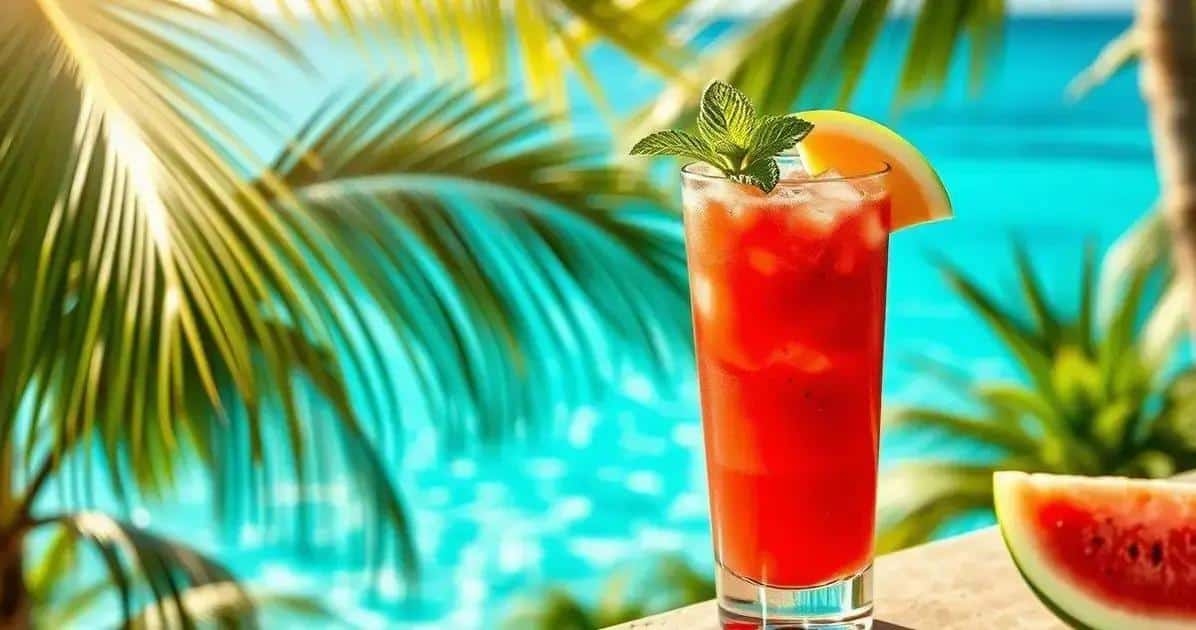 coquetel de verao com licor de menta e melancia uma experiencia refrescante