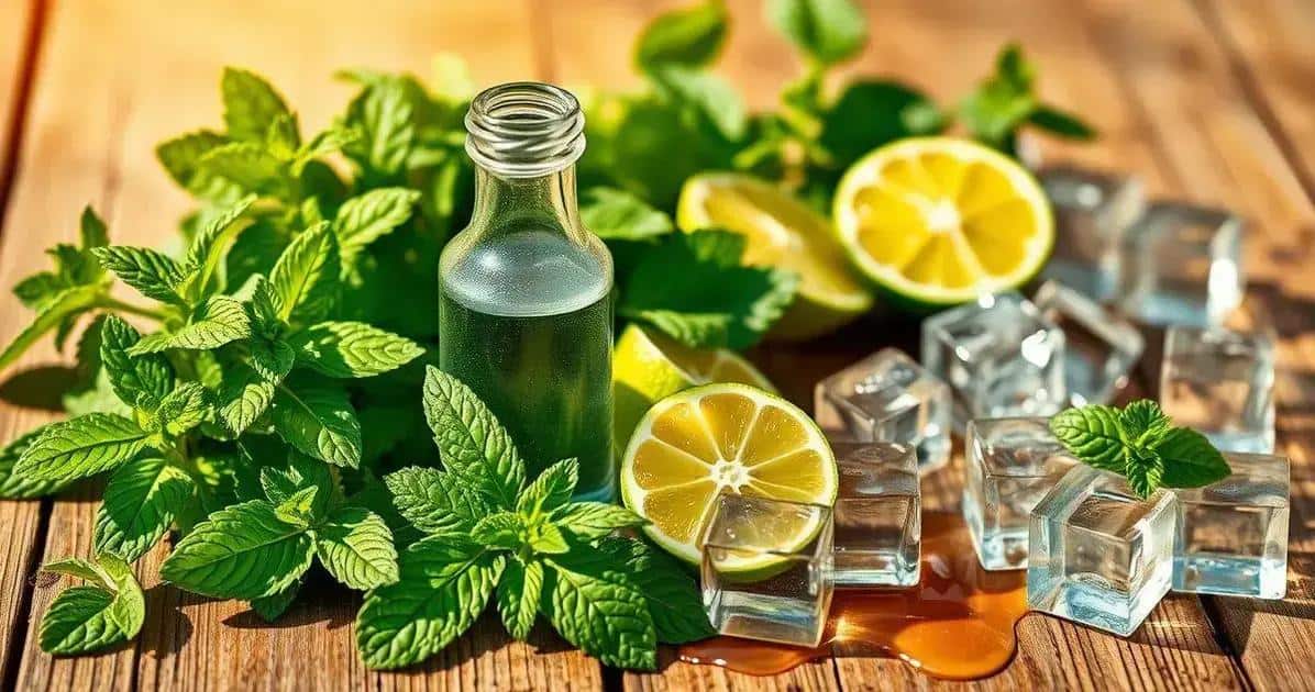 Ingredientes para Mojito Mexicano com Xarope de Melão