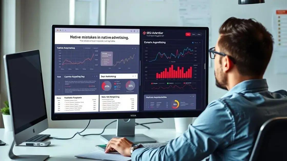 erros comuns ao combinar native advertising com seo