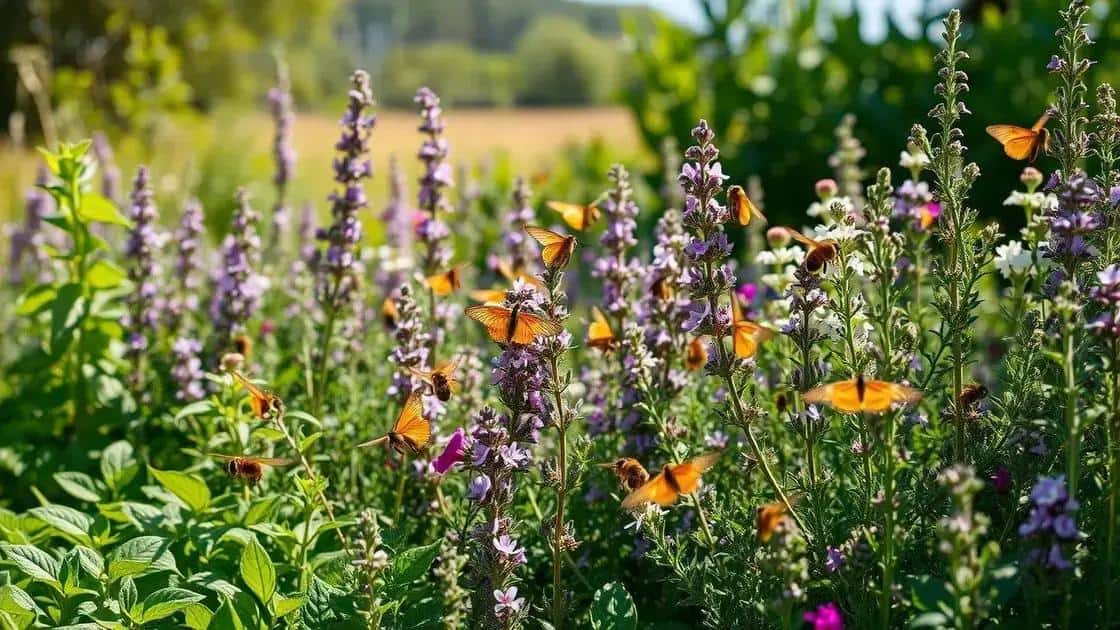 O papel das ervas na biodiversidade do jardim