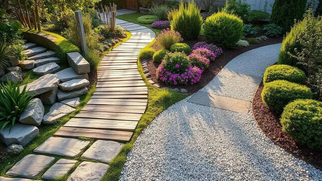 tipos de materiais para caminhos de jardim