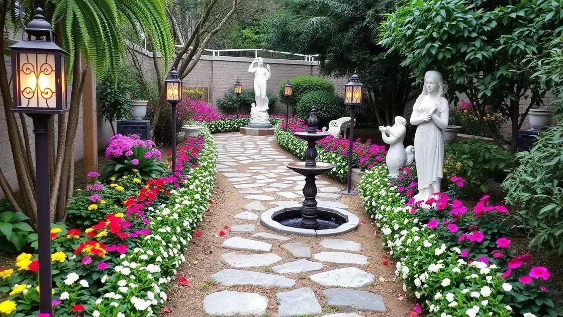 ideias criativas para decoração ao longo dos caminhos