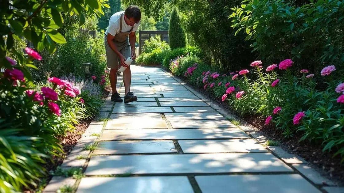 dicas para manutenção de caminhos no jardim