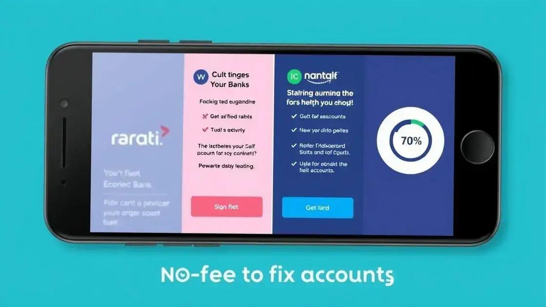 comparação entre contas digitais sem tarifas