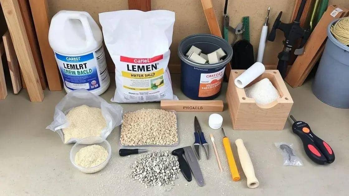 Materiais necessários para o projeto