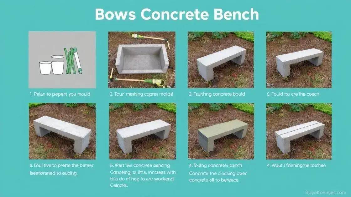 Etapas para construir seu banco de concreto