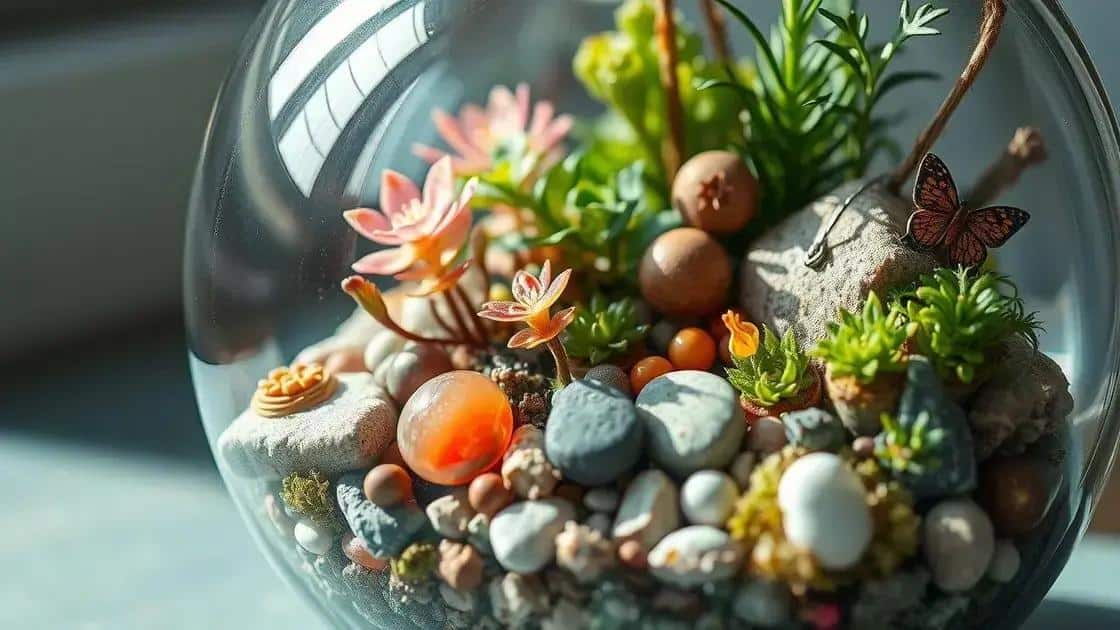 O que são mini jardins em terrários?
