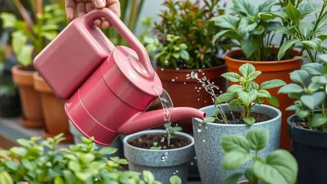 dicas para irrigação em vasos
