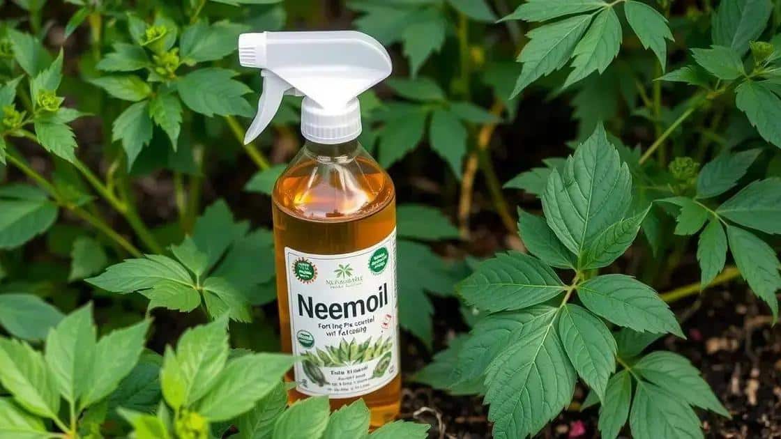 Uso de óleo de neem para controlar pragas