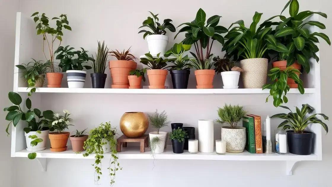 como organizar plantas em prateleiras